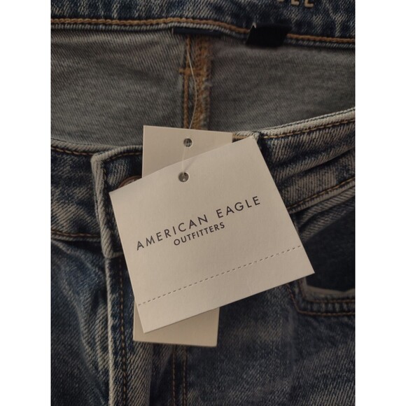 AMERICAN EAGLE Mom Jeans Women's Size 2 STRIGID High Rise Baggy Straight Ripped - Picture 5 of 14